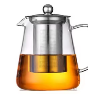Glazen Theepot met RVS Theefilter – Hittebestendig Borosilicaat Glas