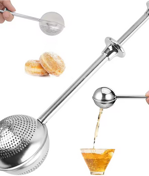 RVS Theezeef Bal met Handgreep – Herbruikbare Thee- en Kruideninfuser