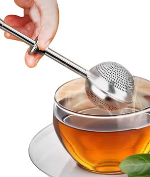 RVS Theezeef Bal met Handgreep – Herbruikbare Thee- en Kruideninfuser