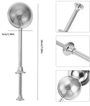 RVS Theezeef Bal met Handgreep – Herbruikbare Thee- en Kruideninfuser