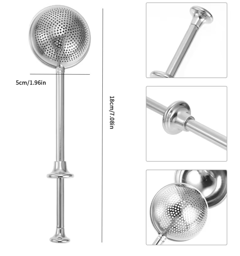 RVS Theezeef Bal met Handgreep – Herbruikbare Thee- en Kruideninfuser