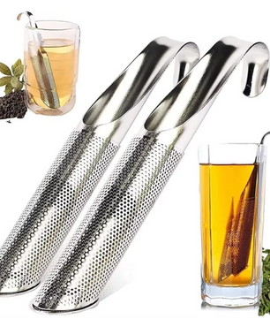 RVS Buisvormige Thee Infuser – Herbruikbare Thee Filter met Haak