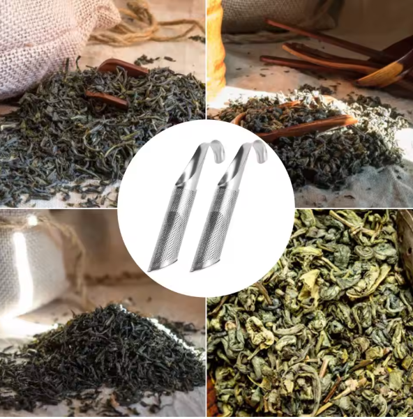 RVS Buisvormige Thee Infuser – Herbruikbare Thee Filter met Haak