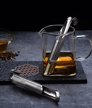 RVS Buisvormige Thee Infuser – Herbruikbare Thee Filter met Haak