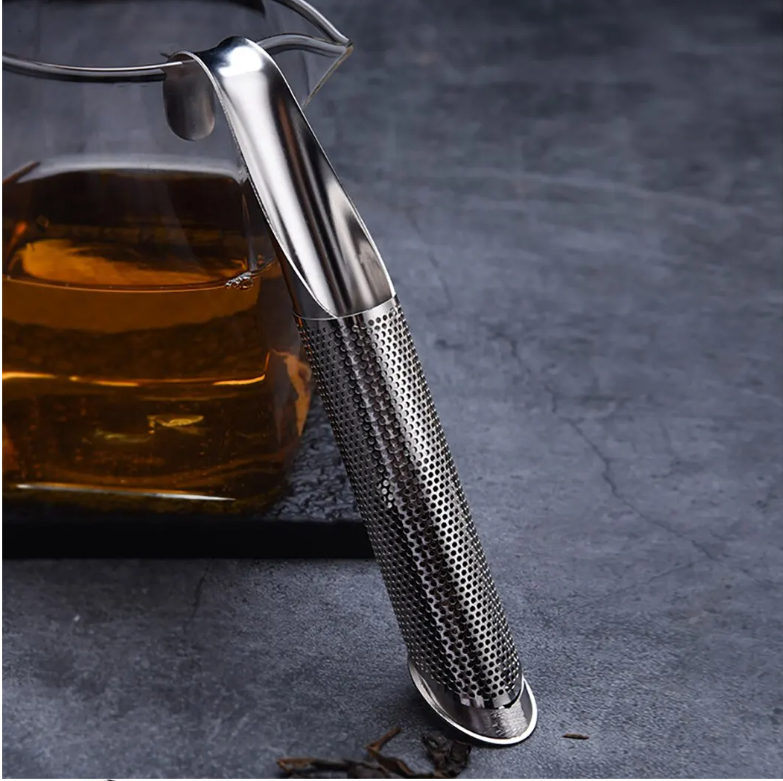 RVS Buisvormige Thee Infuser – Herbruikbare Thee Filter met Haak
