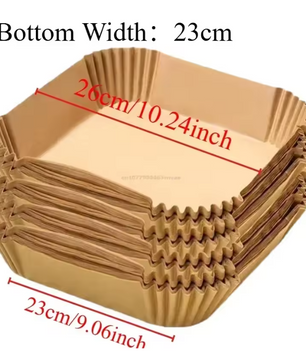 Airfryer Bakpapier Liners – Wegwerp Anti-Aanbak Oven en Airfryer Papier
