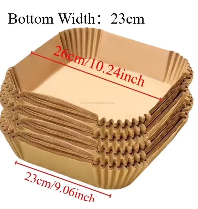 Airfryer Bakpapier Liners – Wegwerp Anti-Aanbak Oven en Airfryer Papier