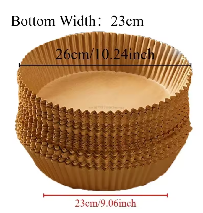 Airfryer Bakpapier Liners – Wegwerp Anti-Aanbak Oven en Airfryer Papier