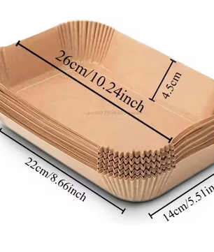 Airfryer Bakpapier Liners – Wegwerp Anti-Aanbak Oven en Airfryer Papier