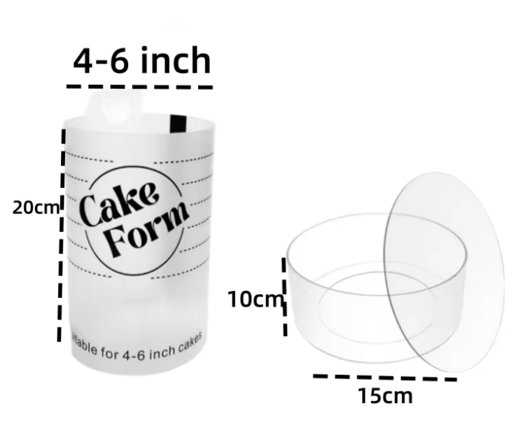 Verstelbare Taart Ring – Acryl Bakring voor Taart, Mousse en Dessert