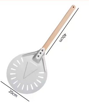 Aluminium Pizza Schep met Gaten – Pizza Peel met Afneembare Handgreep