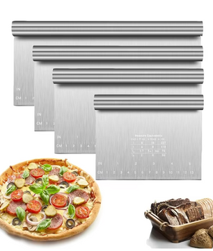 RVS Deegschraper en Taartsnijder met Maataanduiding – Multifunctionele Patisserie Spatel voor Bakken en Decoreren