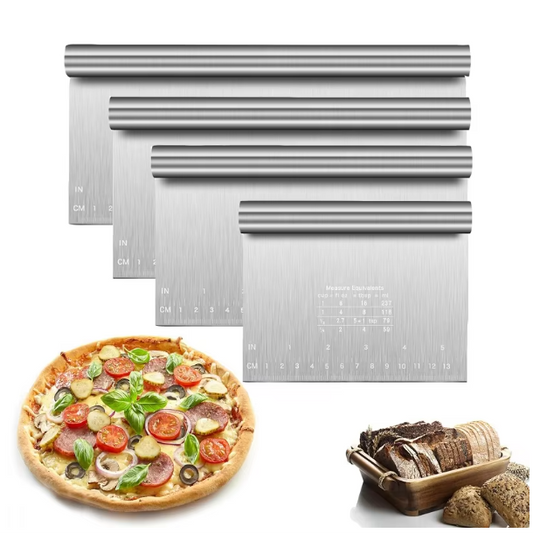 RVS Deegschraper en Taartsnijder met Maataanduiding – Multifunctionele Patisserie Spatel voor Bakken en Decoreren