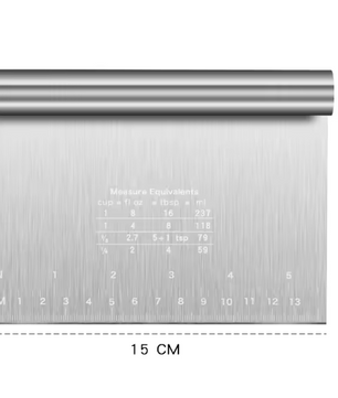 RVS Deegschraper en Taartsnijder met Maataanduiding – Multifunctionele Patisserie Spatel voor Bakken en Decoreren