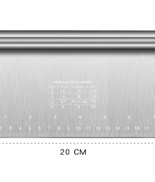 RVS Deegschraper en Taartsnijder met Maataanduiding – Multifunctionele Patisserie Spatel voor Bakken en Decoreren