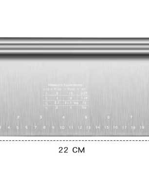 RVS Deegschraper en Taartsnijder met Maataanduiding – Multifunctionele Patisserie Spatel voor Bakken en Decoreren