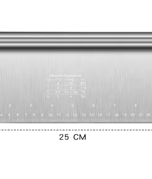 RVS Deegschraper en Taartsnijder met Maataanduiding – Multifunctionele Patisserie Spatel voor Bakken en Decoreren