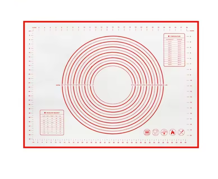 Siliconen Bakmat met Maataanduiding – Antislip Deegmat voor Bakken en Kneden