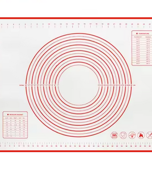 Siliconen Bakmat met Maataanduiding – Antislip Deegmat voor Bakken en Kneden