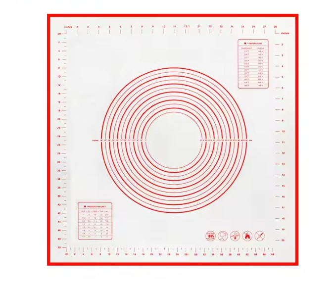 Siliconen Bakmat met Maataanduiding – Antislip Deegmat voor Bakken en Kneden