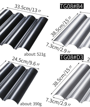 Baguette Bakvorm met Antiaanbaklaag – Geperforeerde Broodbakvorm voor Oven