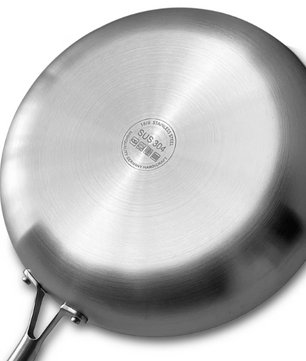 RVS Koekenpan met Deksel – 304 Roestvrijstalen Bakpan voor Gas en Inductie