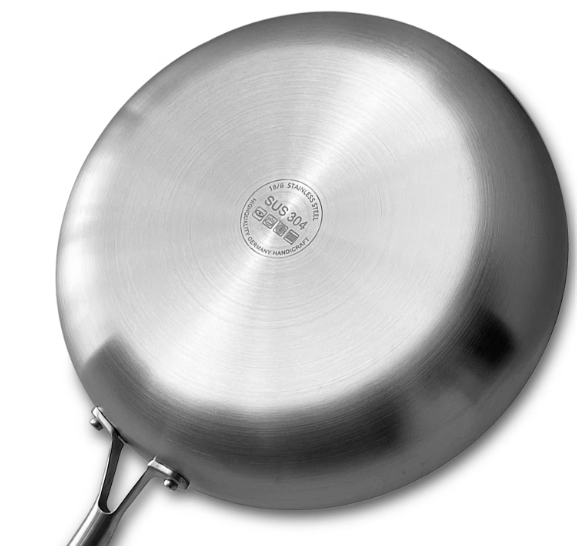 RVS Koekenpan met Deksel – 304 Roestvrijstalen Bakpan voor Gas en Inductie