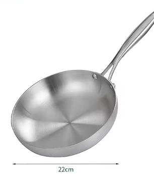 RVS Koekenpan met Deksel – 304 Roestvrijstalen Bakpan voor Gas en Inductie