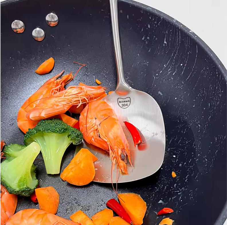 RVS Spatel met Houten Handgreep – Keukenspatel voor Bakken en Koken