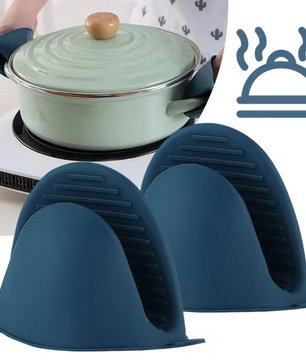 Siliconen Mini Ovenwanten – Hittebestendige Knijphandschoenen voor Koken en Bakken