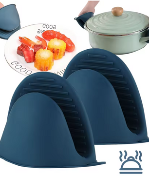 Siliconen Mini Ovenwanten – Hittebestendige Knijphandschoenen voor Koken en Bakken