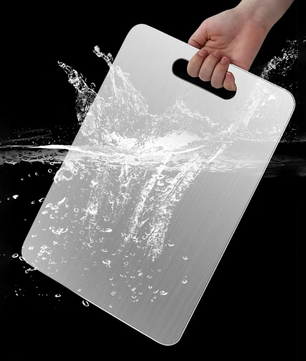 RVS Snijplank Dubbelzijdig – Hygiënische Snijplank voor Vlees, Groenten en Fruit