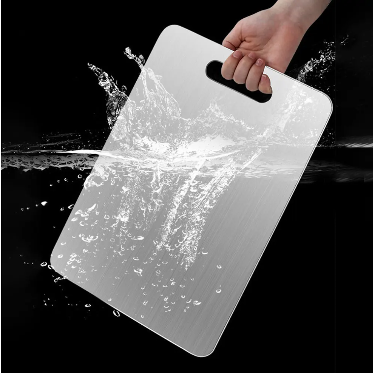 RVS Snijplank Dubbelzijdig – Hygiënische Snijplank voor Vlees, Groenten en Fruit