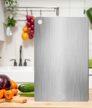 RVS Snijplank Dubbelzijdig – Hygiënische Snijplank voor Vlees, Groenten en Fruit