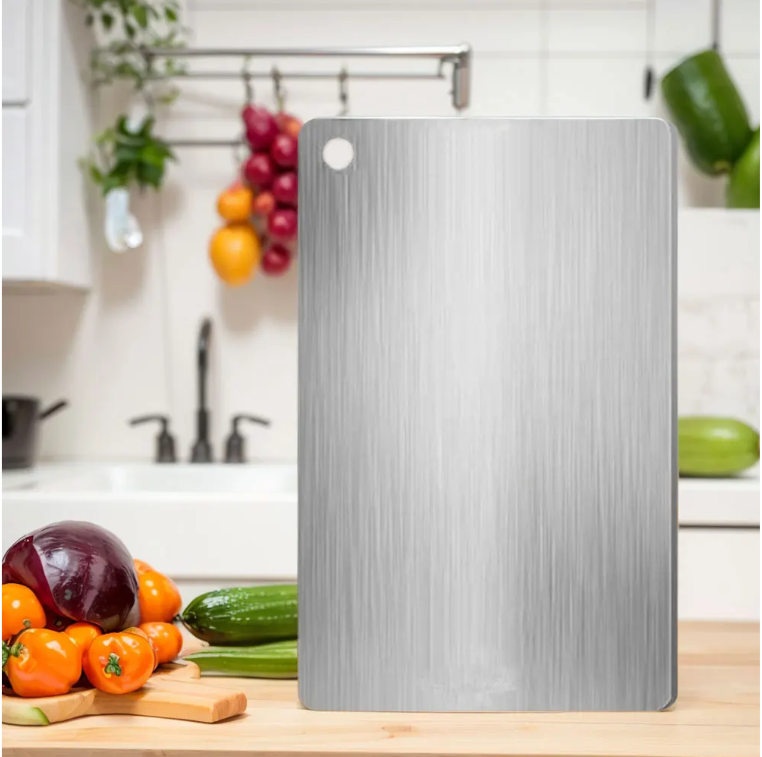 RVS Snijplank Dubbelzijdig – Hygiënische Snijplank voor Vlees, Groenten en Fruit