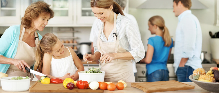 Set van 3 Bamboe Snijplanken – Houten Keuken Snijplank met Sapgeul en Handgrepen