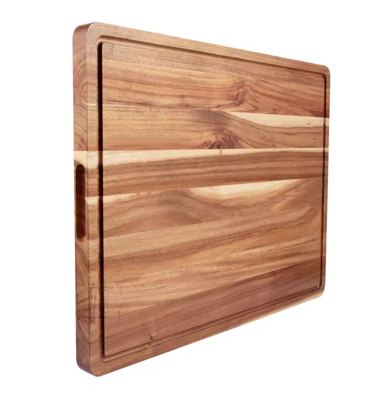 Acacia Houten Snijplank – Extra Dikke Butcher Block met Sapgeul en Handgrepen