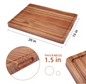 Acacia Houten Snijplank – Extra Dikke Butcher Block met Sapgeul en Handgrepen