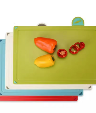 Set van 4 Kleurgecodeerde Snijplanken met Opbergstandaard – Antislip Keuken Hakborden