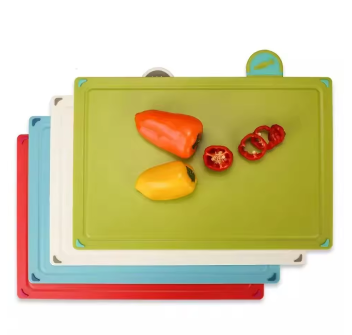 Set van 4 Kleurgecodeerde Snijplanken met Opbergstandaard – Antislip Keuken Hakborden