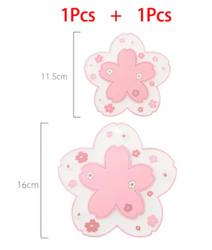 Sakura Onderzetter – Antislip PVC Kopjes Onderzetter met Bloesem Design