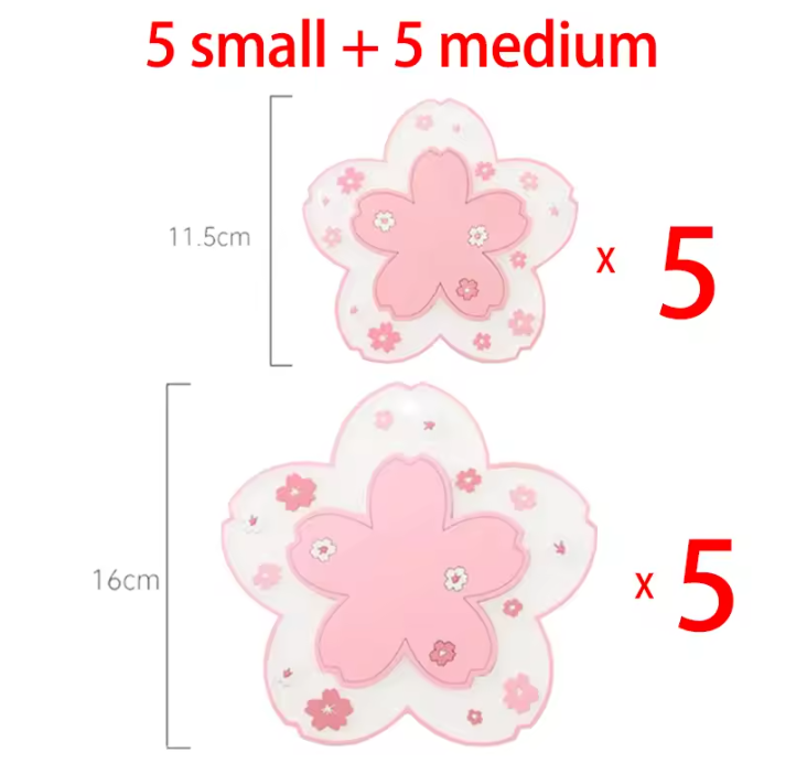 Sakura Onderzetter – Antislip PVC Kopjes Onderzetter met Bloesem Design