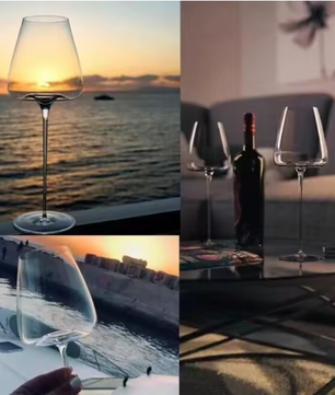 Ultradun Kristallen Wijnglas – Concave-Convex Bordeaux Glas voor Wijn