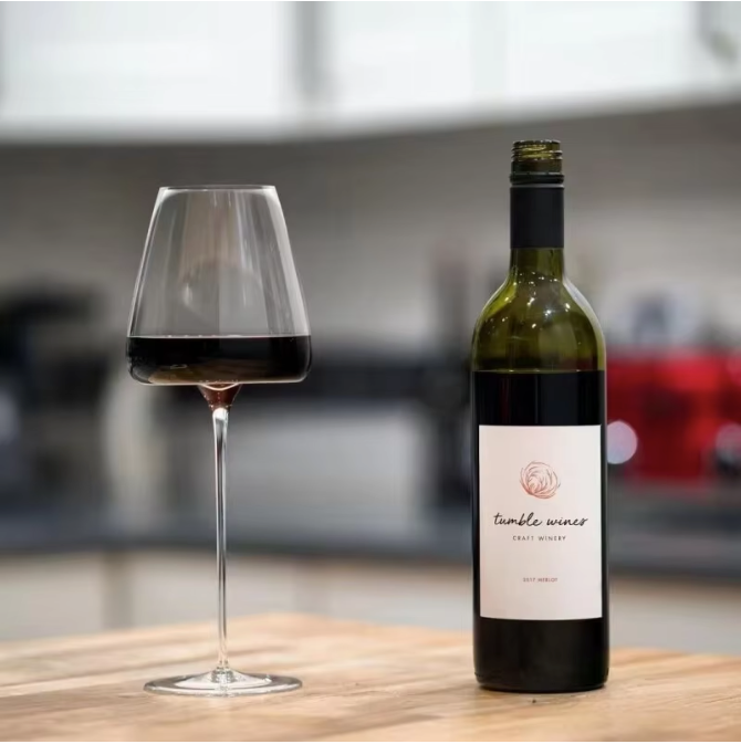 Ultradun Kristallen Wijnglas – Concave-Convex Bordeaux Glas voor Wijn