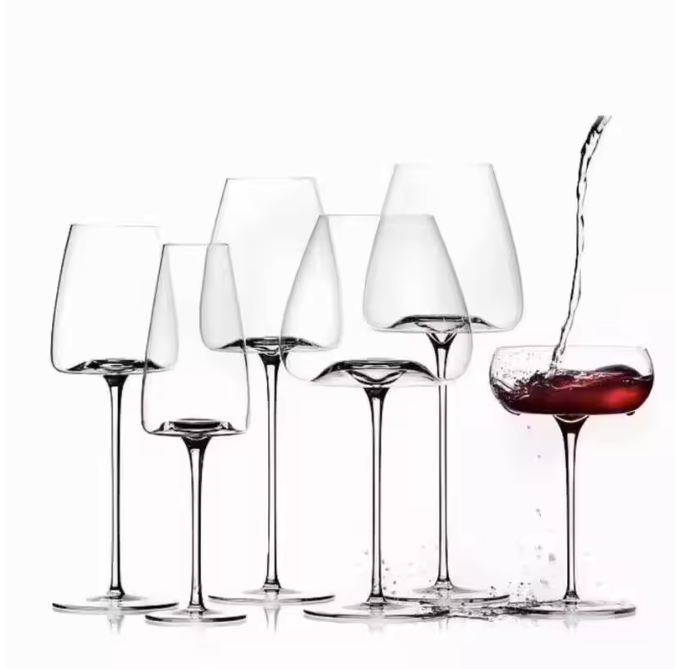 Ultradun Kristallen Wijnglas – Concave-Convex Bordeaux Glas voor Wijn