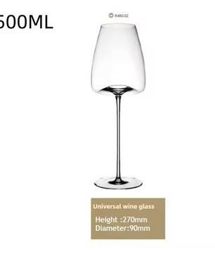 Ultradun Kristallen Wijnglas – Concave-Convex Bordeaux Glas voor Wijn