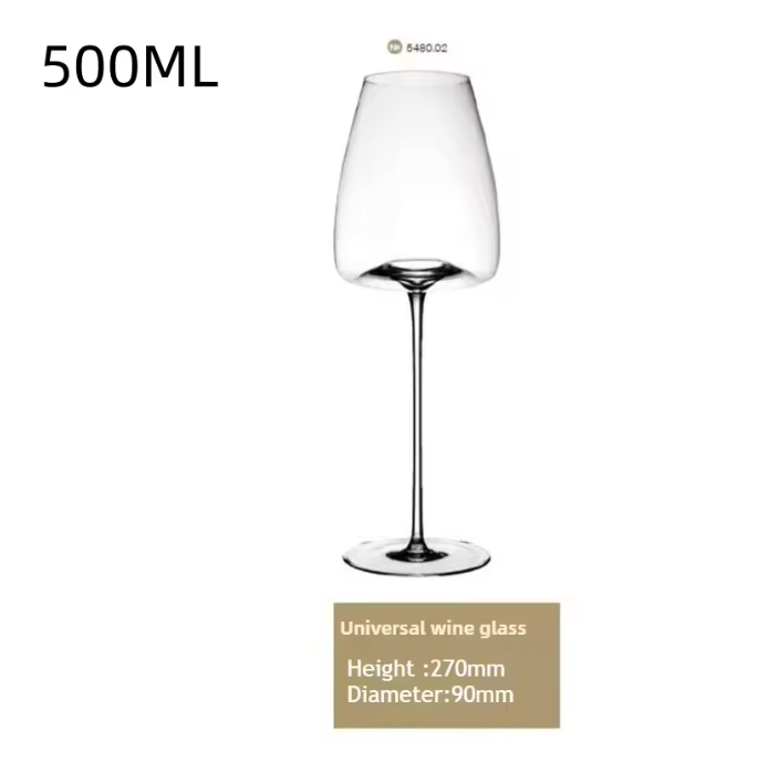 Ultradun Kristallen Wijnglas – Concave-Convex Bordeaux Glas voor Wijn