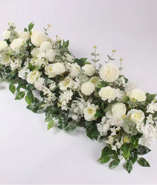 Kunstmatige Bloemen Wanddecoratie – Zijde Pioen en Rozen Bloemenrij voor Bruiloft en Feest Achtergrond