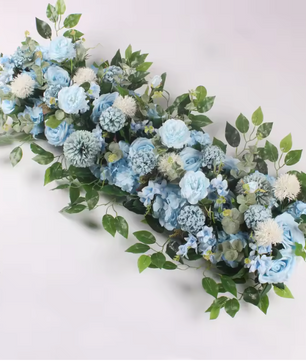 Kunstmatige Bloemen Wanddecoratie – Zijde Pioen en Rozen Bloemenrij voor Bruiloft en Feest Achtergrond