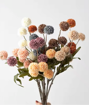 5-Hoofdige Paardenbloem Kunstbloem – Decoratieve Bloemsteel voor Bruiloft en Interieur